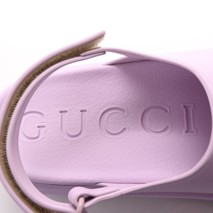 Gucci Soft Rubber Horsebit Touch Womens Strapped Sandals 40 Talc Pink 8 of 9