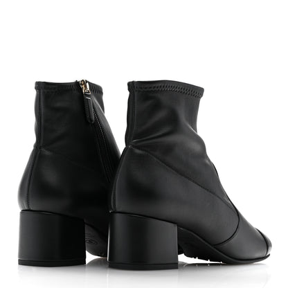 Chanel Lambskin Ankle Boots 37.5 Black 5 of 9