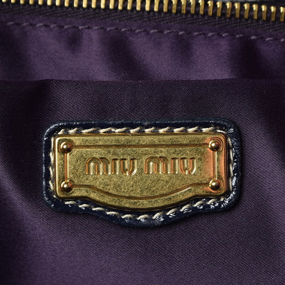 Miu Miu Velour Floral Tote Pink 6 of 9
