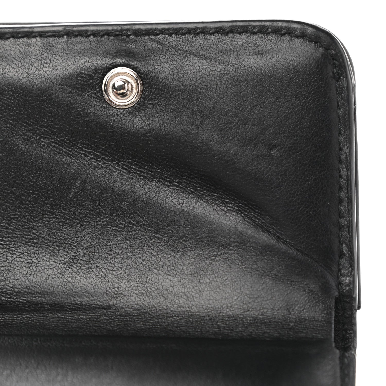 Balenciaga Calfskin Logo Mini Cash Wallet Black 9 of 11
