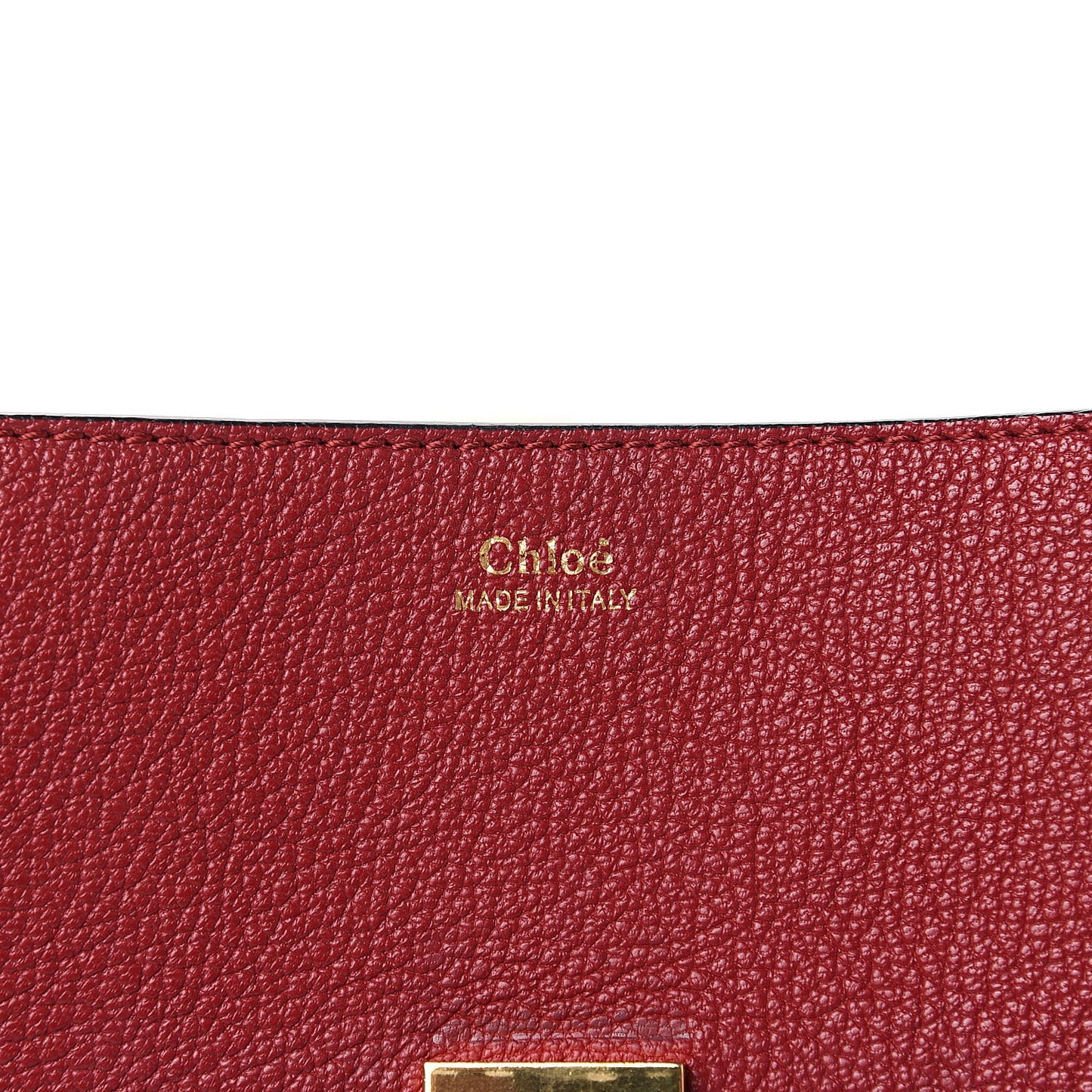 Grained Calfskin Lambskin Drew Shoulder Bag Red