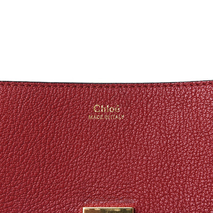 Chloe Grained Calfskin Lambskin Drew Shoulder Bag Red 6 of 16