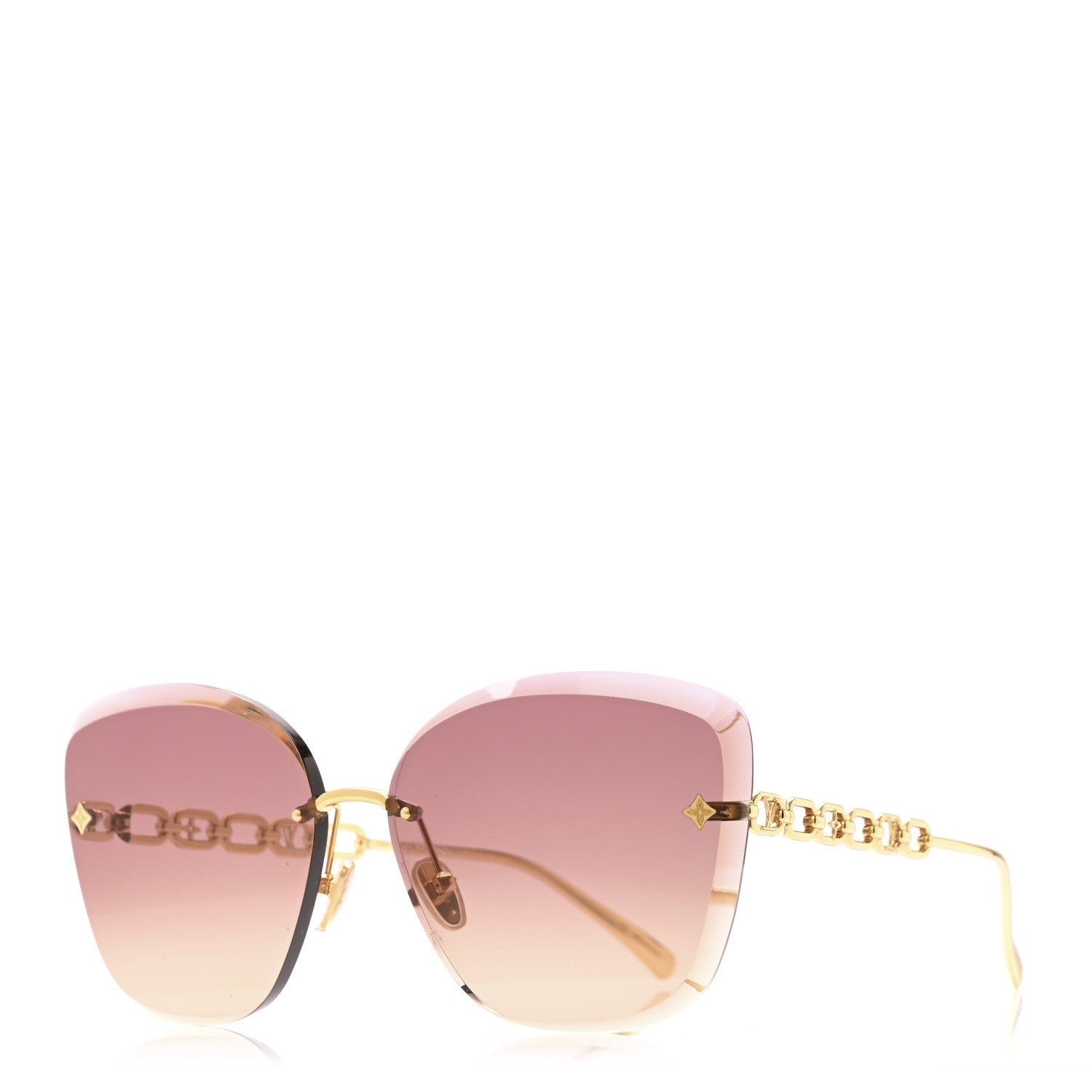 Louis Vuitton Metal My LV Chain Sunglasses Z2682U Gold 1 of 7