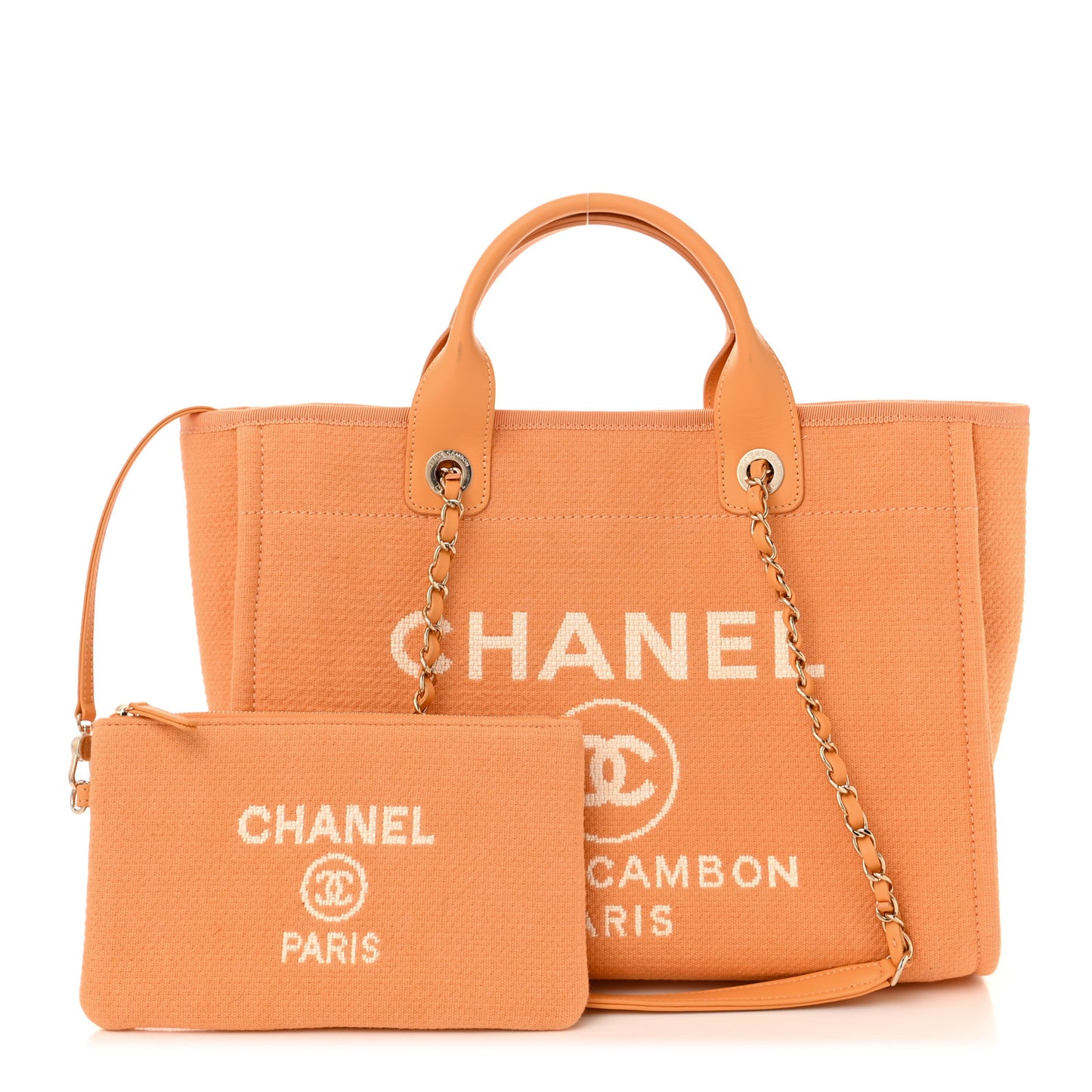 Canvas Small Deauville Tote Light Orange