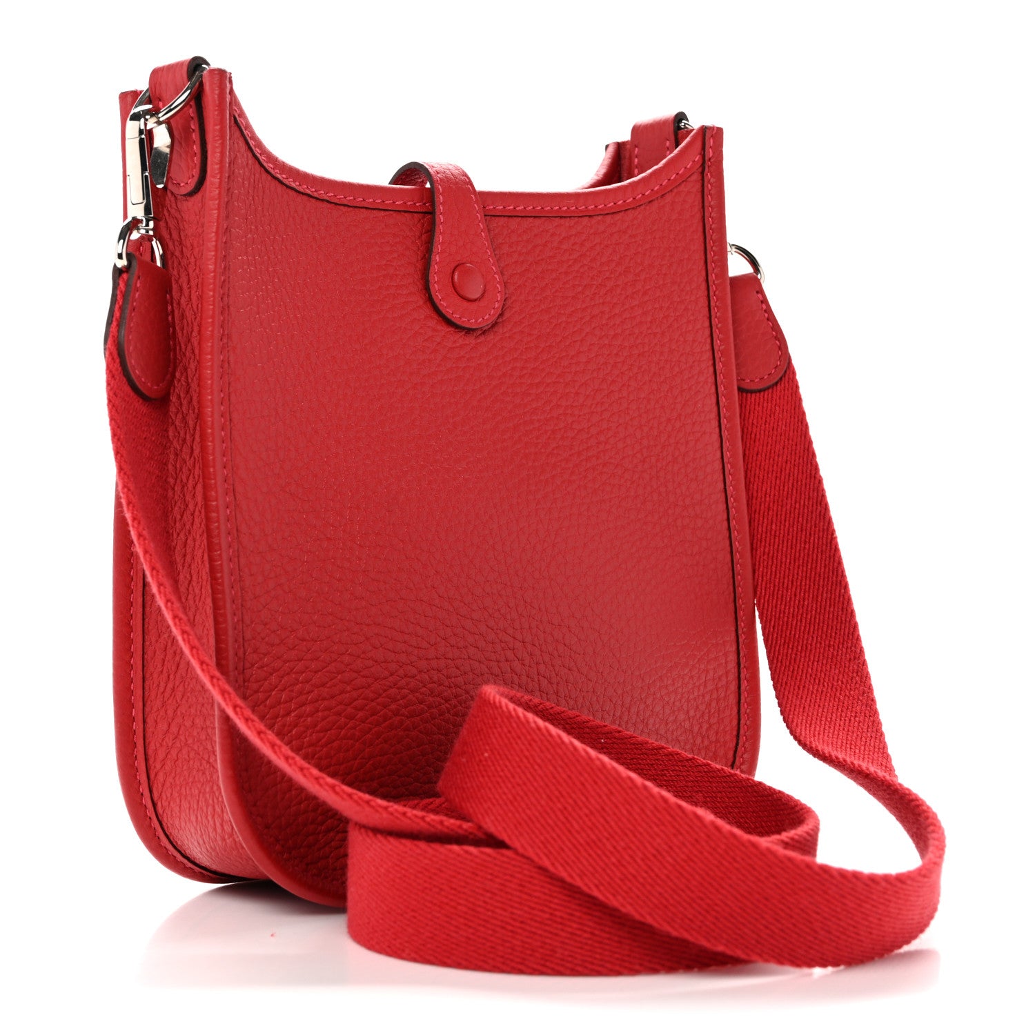 Hermes Taurillon Clemence Evelyne TPM Rouge Casaque 2 of 9