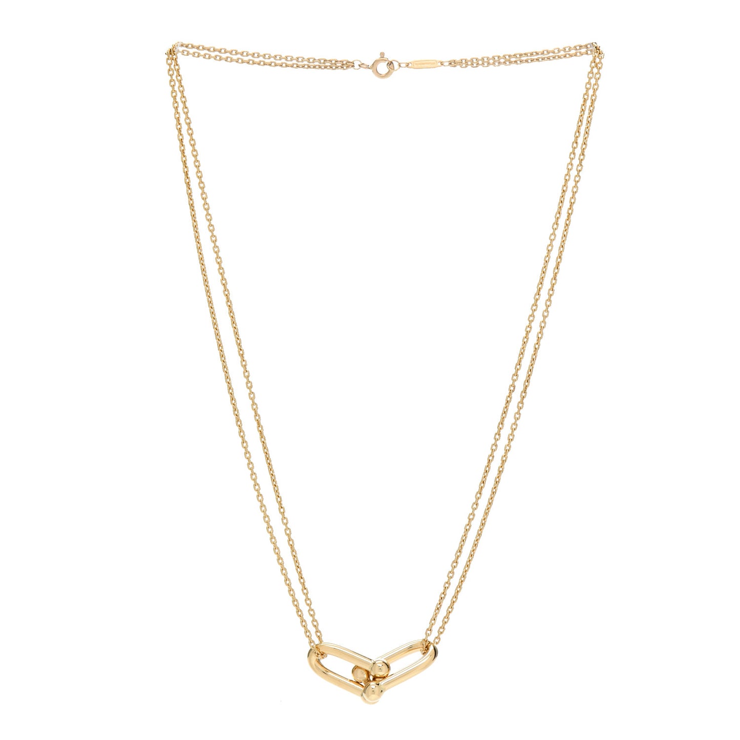 18K Yellow Gold HardWear Double Link Pendant Necklace