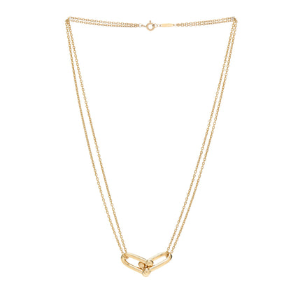 Tiffany 18K Yellow Gold HardWear Double Link Pendant Necklace 3 of 7