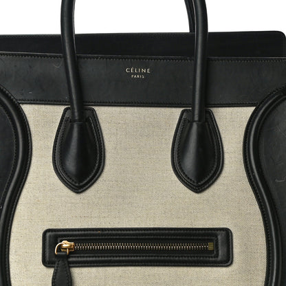 Celine Canvas Smooth Calfskin Micro Tri-Color Luggage Carmin 6 of 11