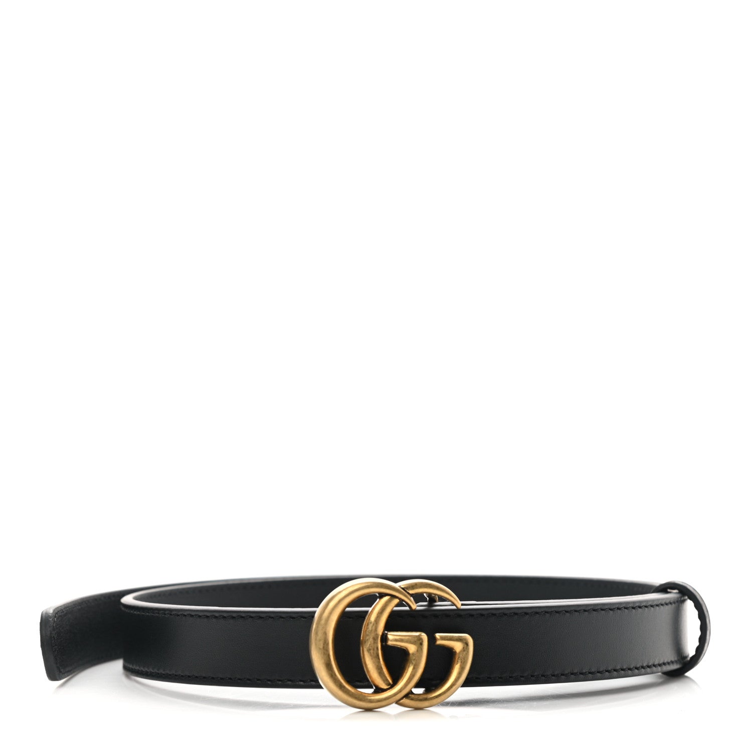 Gucci Calfskin Double G 20mm Belt 75 30 Black 1 of 4
