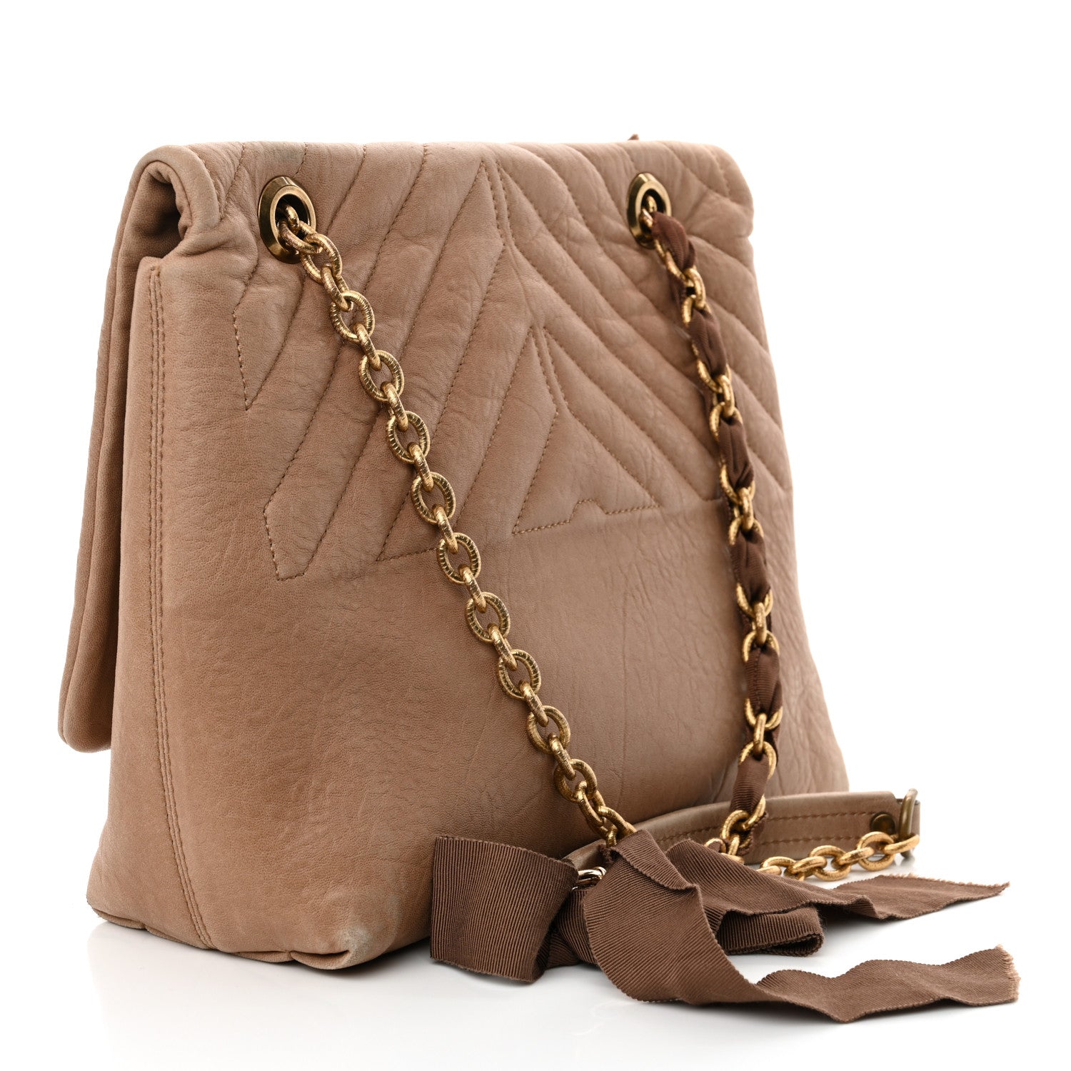 Lanvin Lambskin Quilted Medium Happy Shoulder Bag Mastic 3 of 16