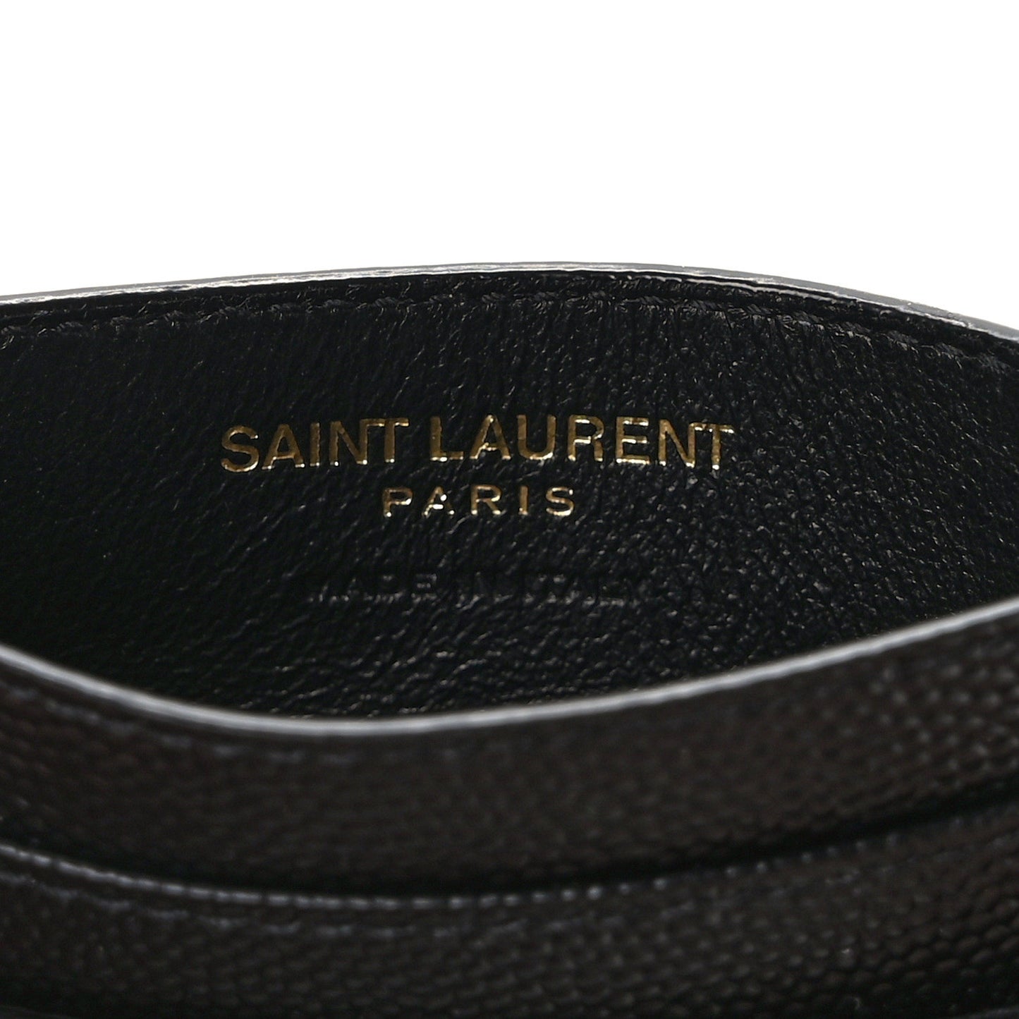 Grain De Poudre Matelasse Chevron Monogram Credit Card Case Black