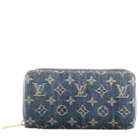 Louis Vuitton Denim Zippy Wallet Blue 1 of 7
