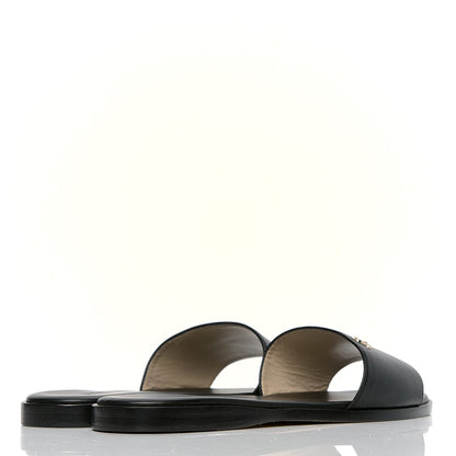 Jimmy Choo Nappa Minea Flat Sandals 36 Black 3 of 4