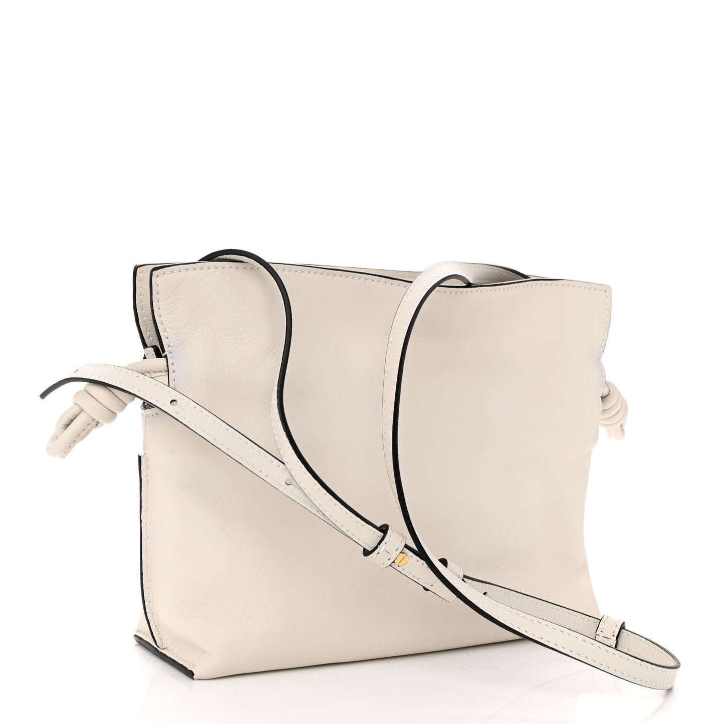 Calfskin Mini Flamenco Knot Clutch Angora