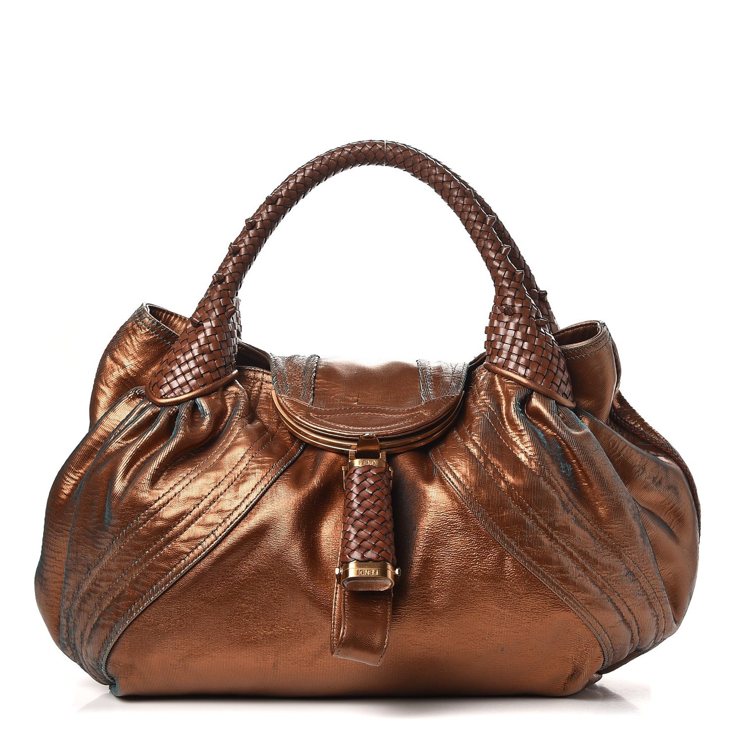 Nappa Fortuny Hologram Spy Tobacco Oro Ambrato