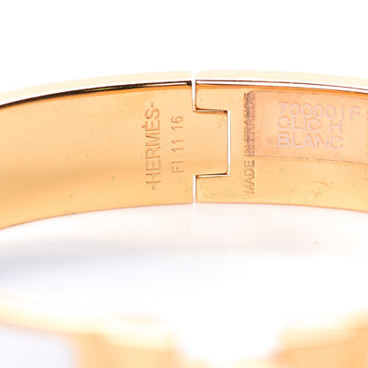 Hermes Enamel Narrow Clic Clac H Bracelet PM White 5 of 7