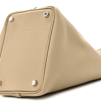 Hermes Taurillon Clemence Picotin Lock 18 PM Beige Marfa 10 of 11