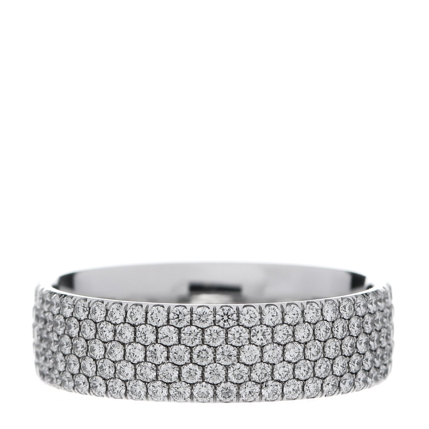 18K White Gold Diamond Metro Five-Row Ring 51 5.75