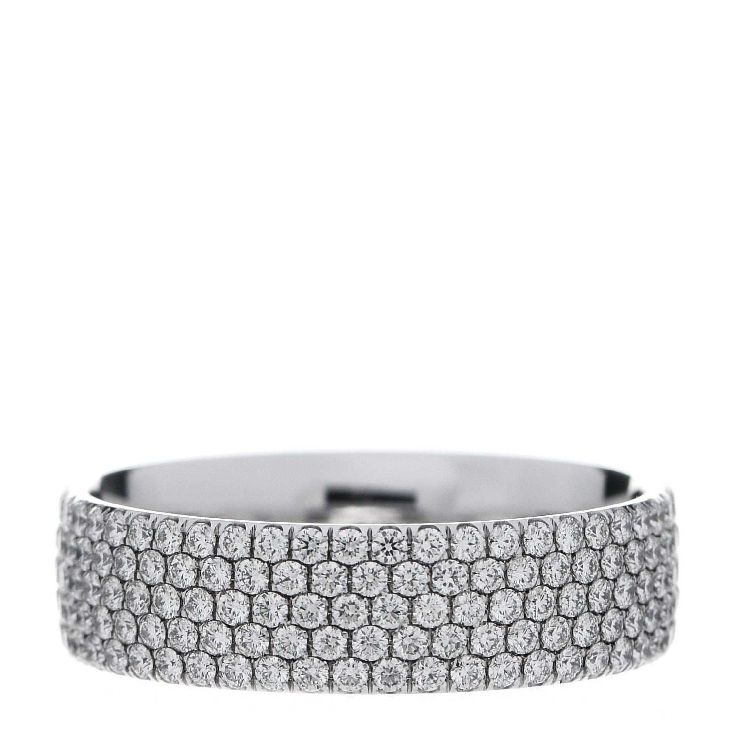 Tiffany 18K White Gold Diamond Metro Five-Row Ring 51 5.75 3 of 5
