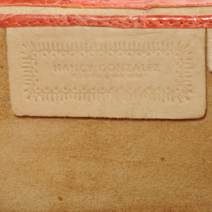 Nancy Gonzalez Crocodile Long Clutch Orange 6 of 7
