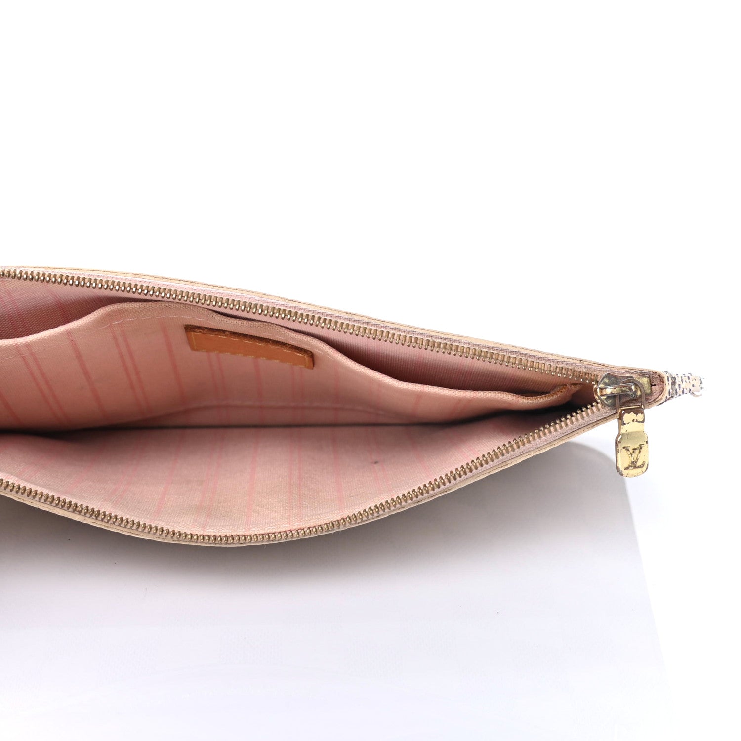 Louis Vuitton Damier Azur Neverfull MM GM Pochette Rose Ballerine 8 of 11