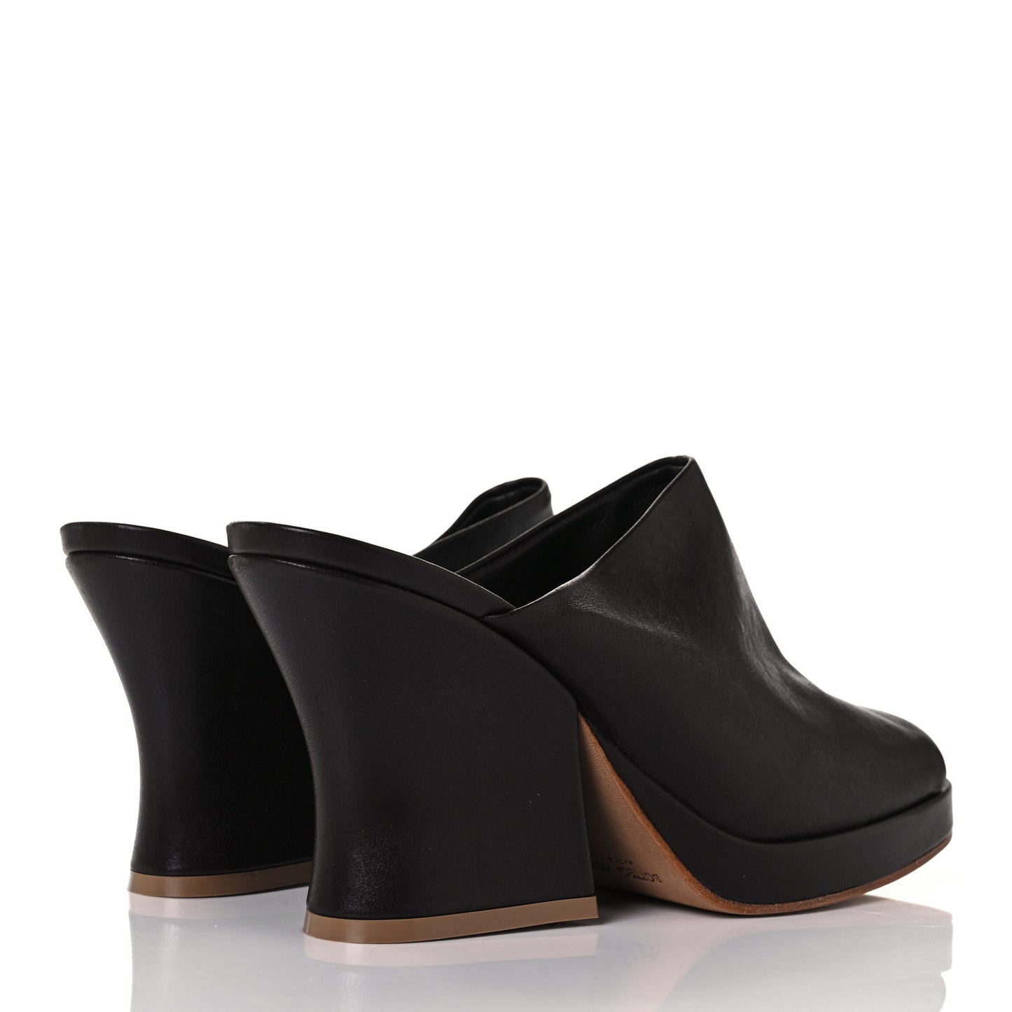 Nappa Stack Mule Sandals 39 Fondente