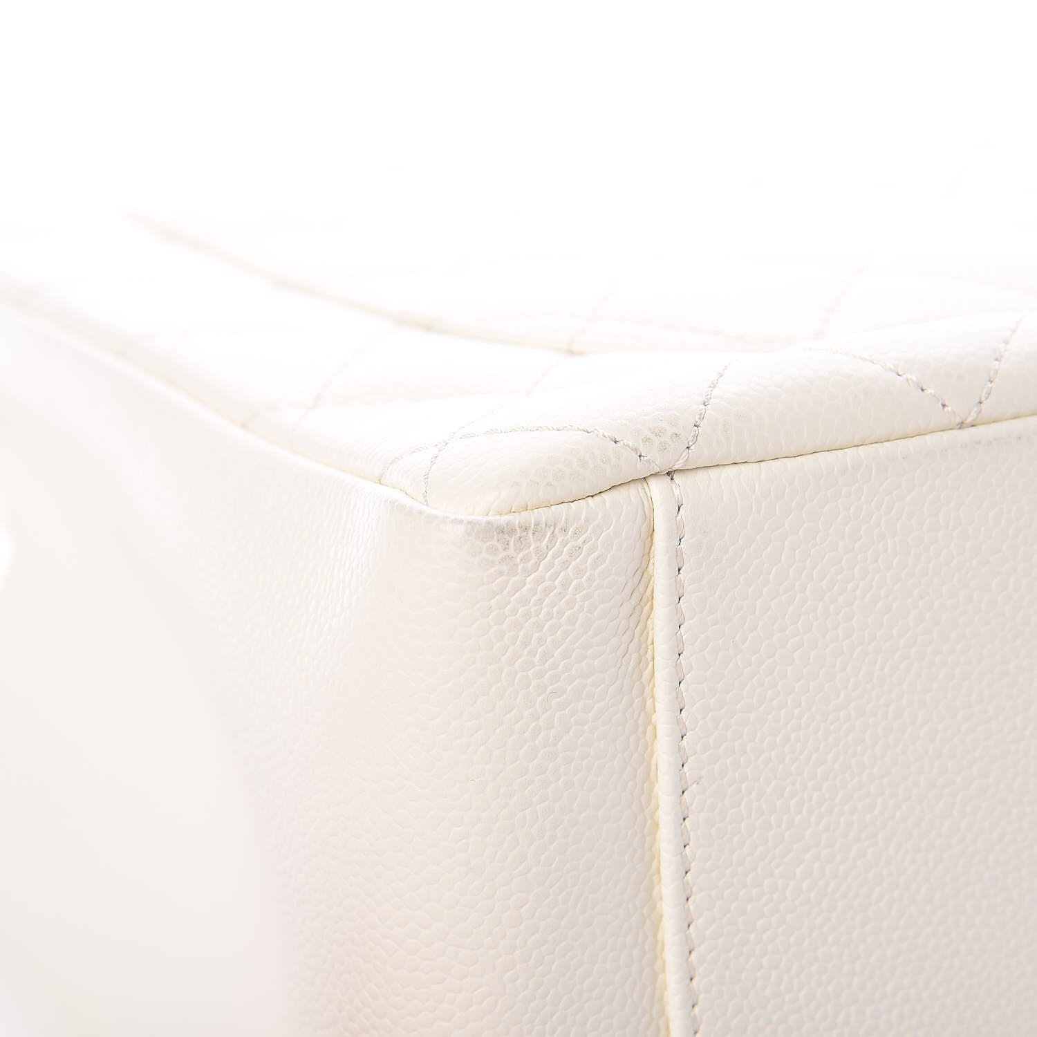 Chanel Caviar Quilted Grand Shopping Tote GST White 11 of 15