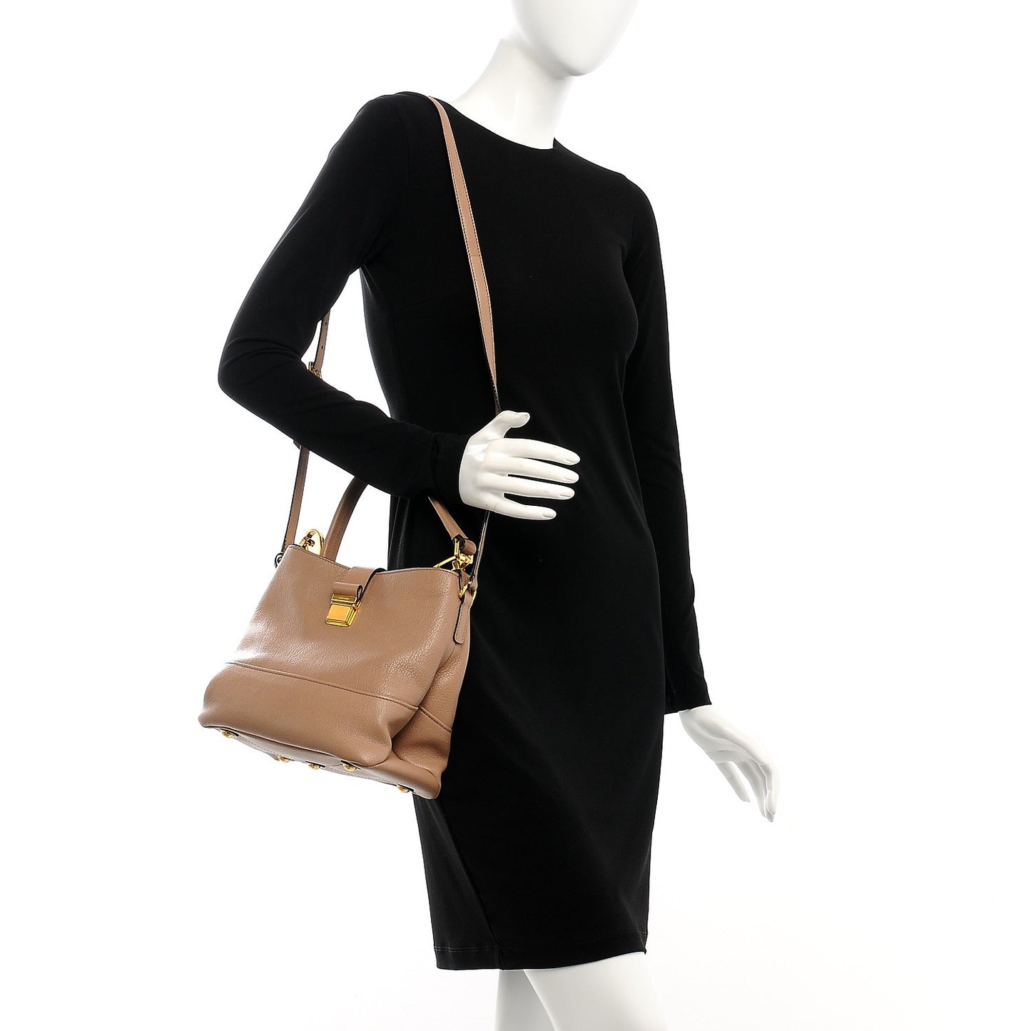 Goatskin Madras Shoulder Bag Cammeo