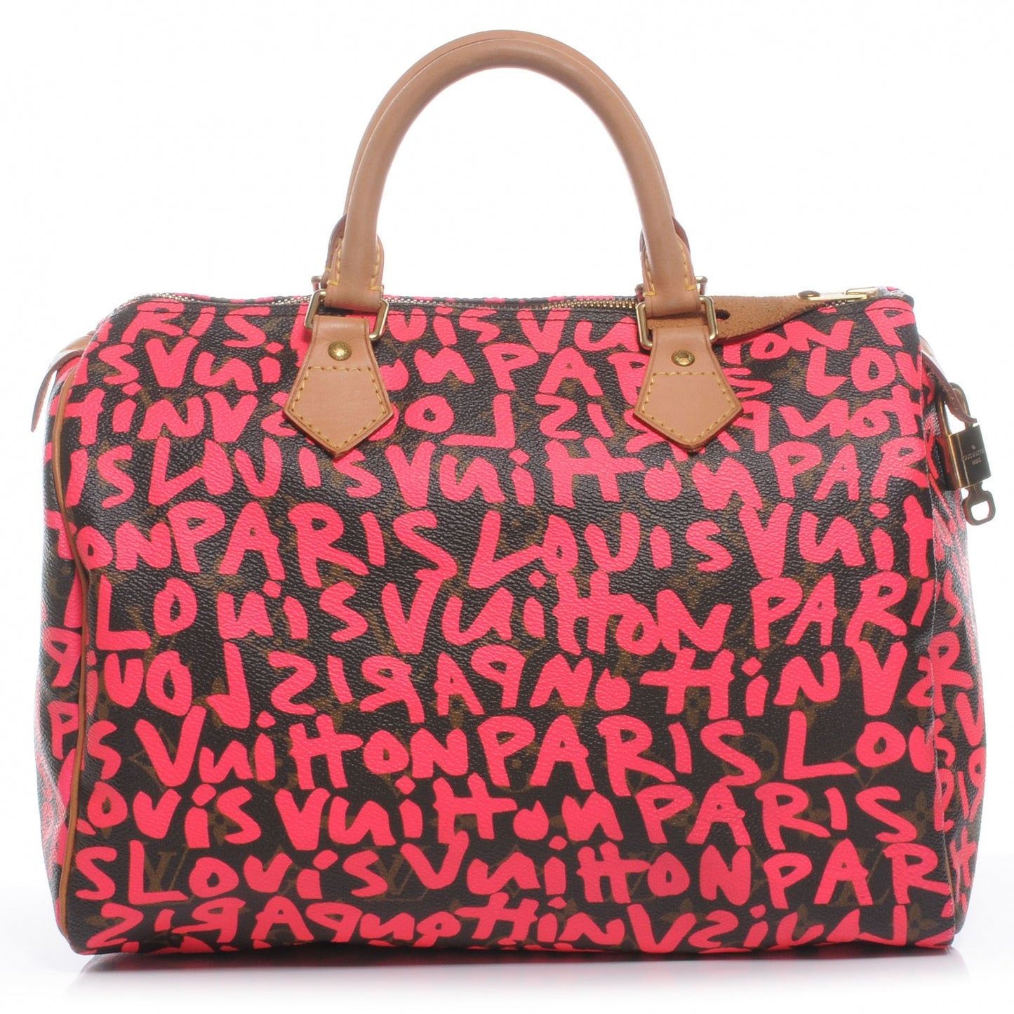 Monogram Graffiti Speedy 30 Fuchsia