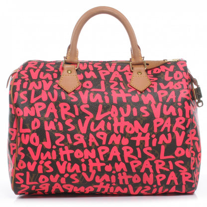 Louis Vuitton Monogram Graffiti Speedy 30 Fuchsia 1 of 7