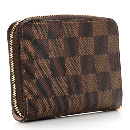 Louis Vuitton Damier Ebene Zippy Coin Purse Rose Ballerine 3 of 6