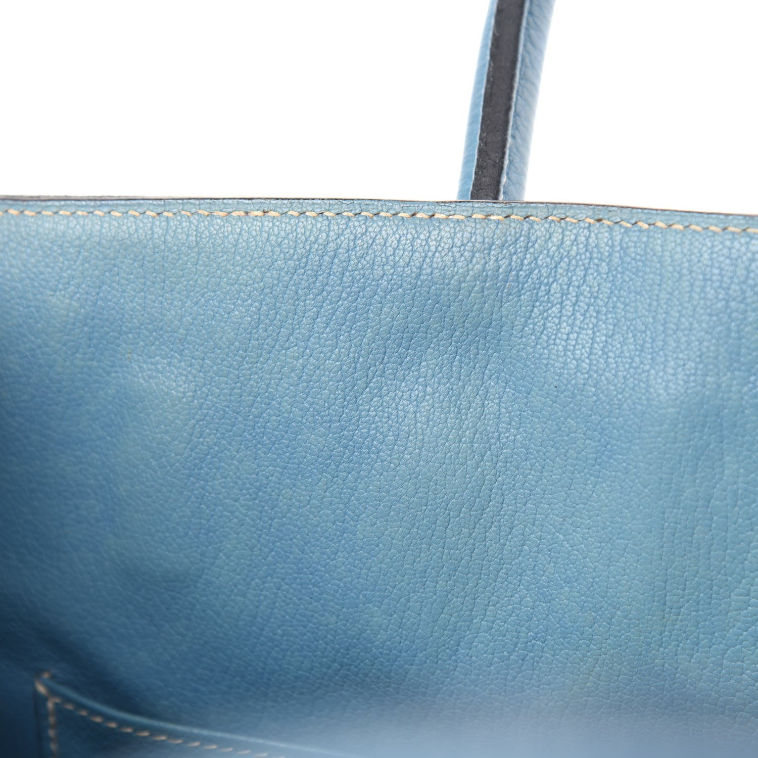 Hermes Taurillon Clemence Birkin 35 Blue Jean 37 of 38