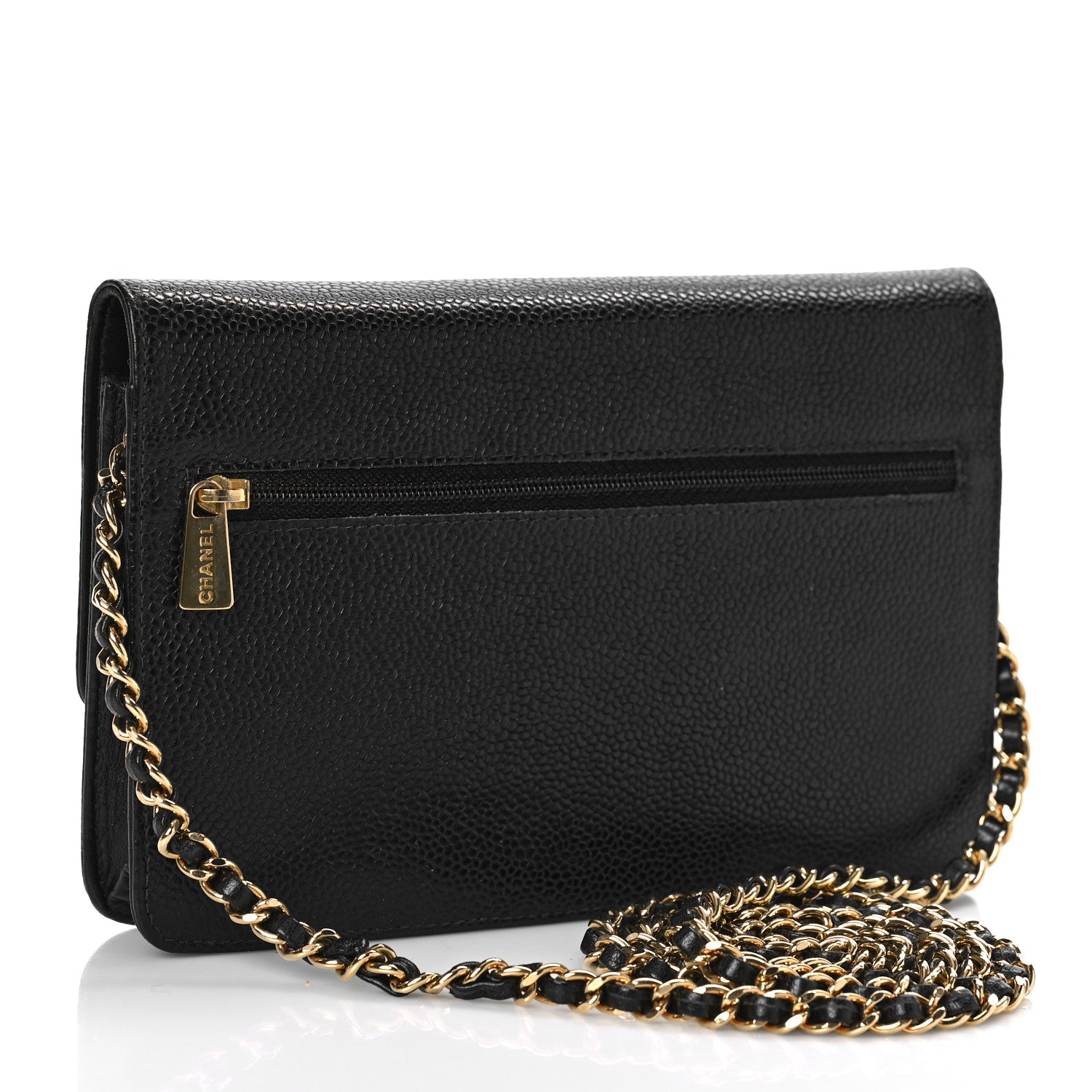 Chanel Caviar Timeless CC Wallet On Chain WOC Black 3 of 11