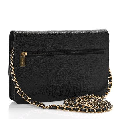 Chanel Caviar Timeless CC Wallet On Chain WOC Black 3 of 11