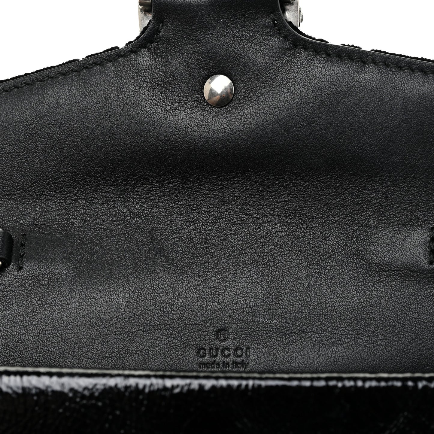Velvet GG Monogram Super Mini Dionysus Shoulder Bag Black