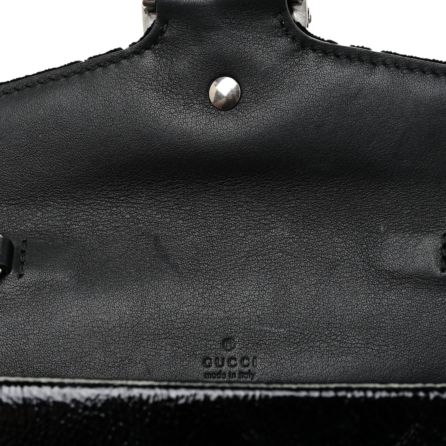 Gucci Velvet GG Monogram Super Mini Dionysus Shoulder Bag Black 16 of 18