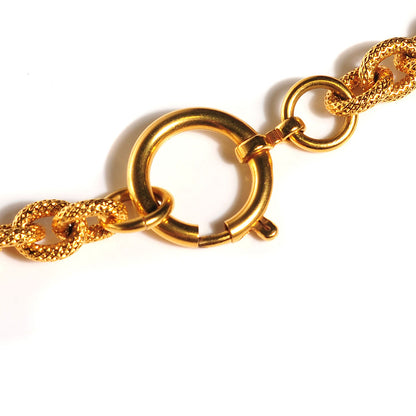 Chanel Large Baroque CC Pendant Necklace Gold 4 of 6