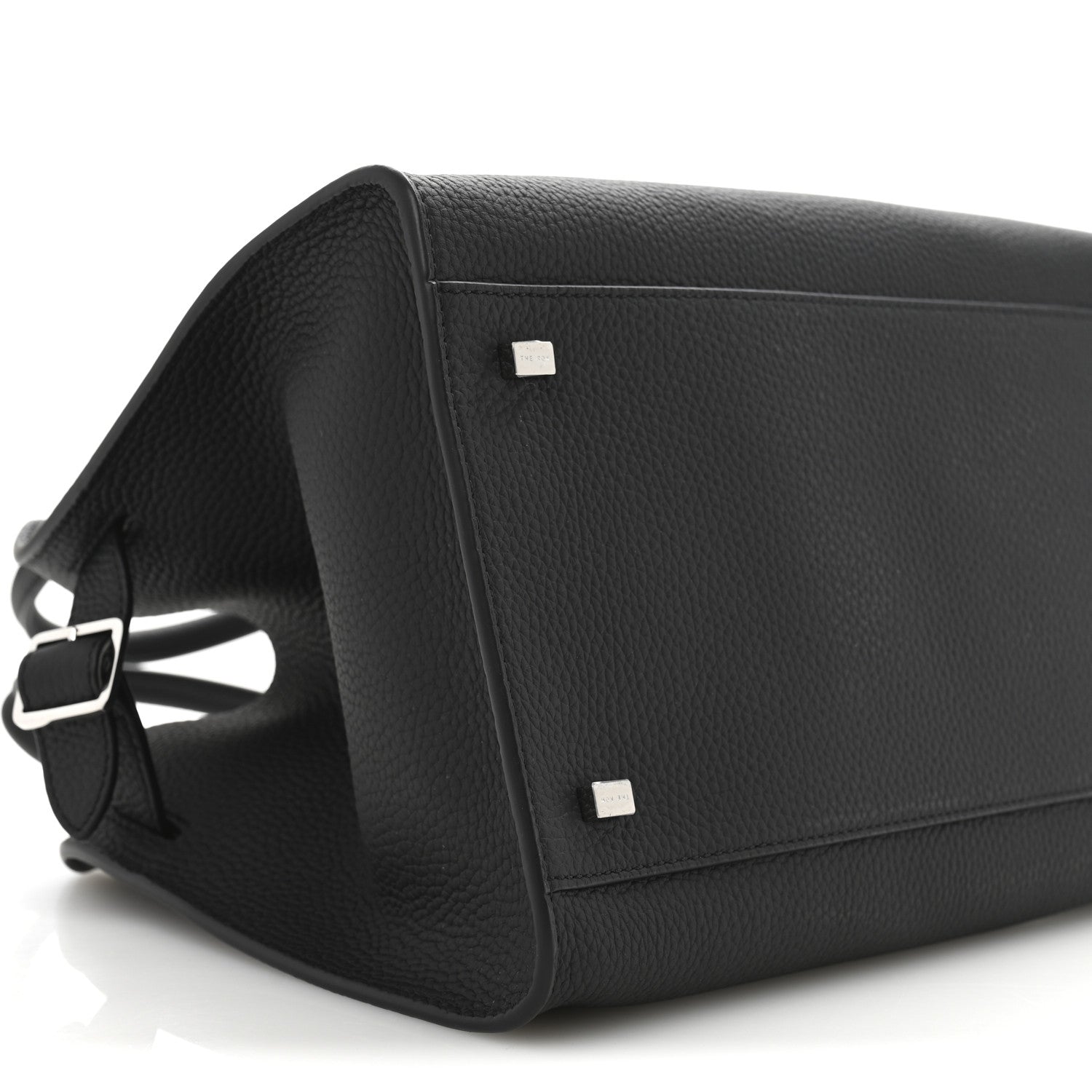 The Row Matte Grained Calfskin Soft Margaux 12 Black 9 of 10