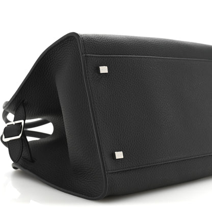 The Row Matte Grained Calfskin Soft Margaux 12 Black 9 of 10