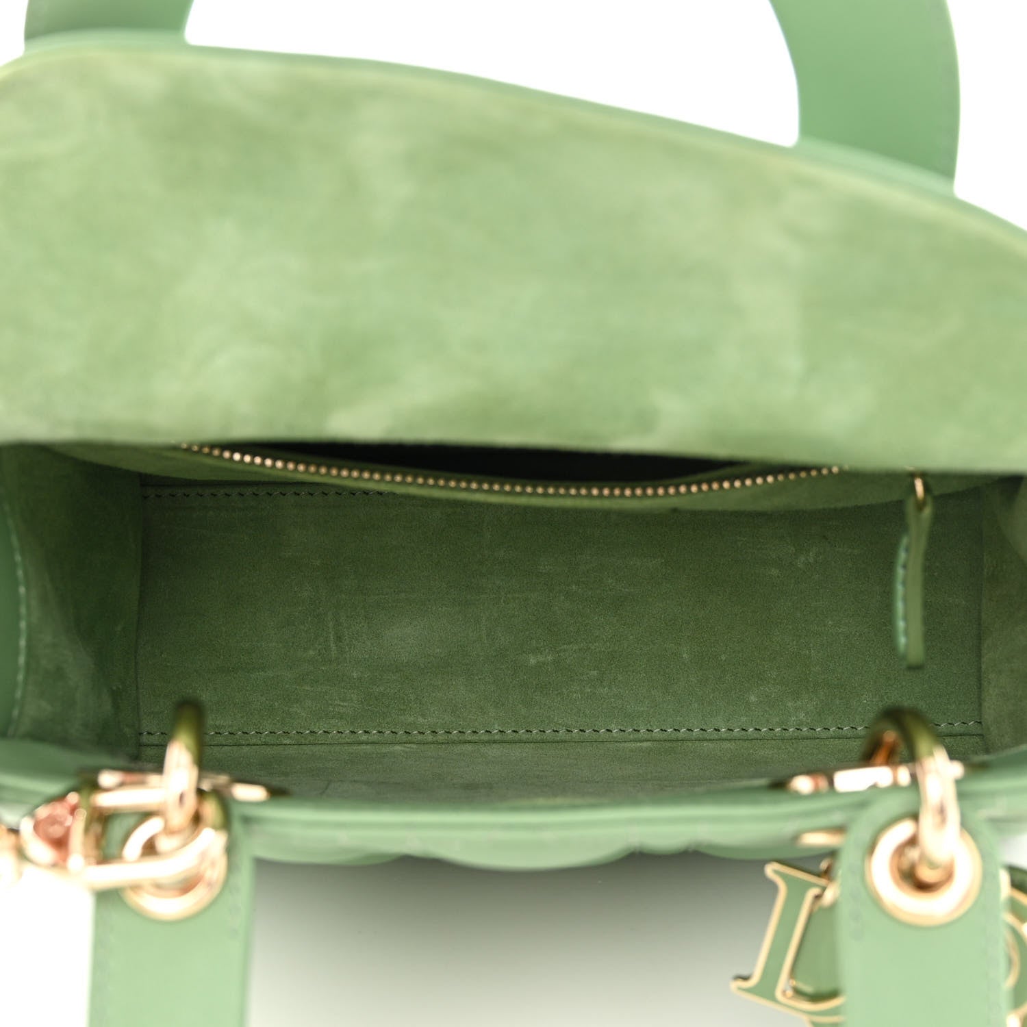 Christian Dior Lambskin Cannage Small My ABCDior Lady Dior Green 5 of 11