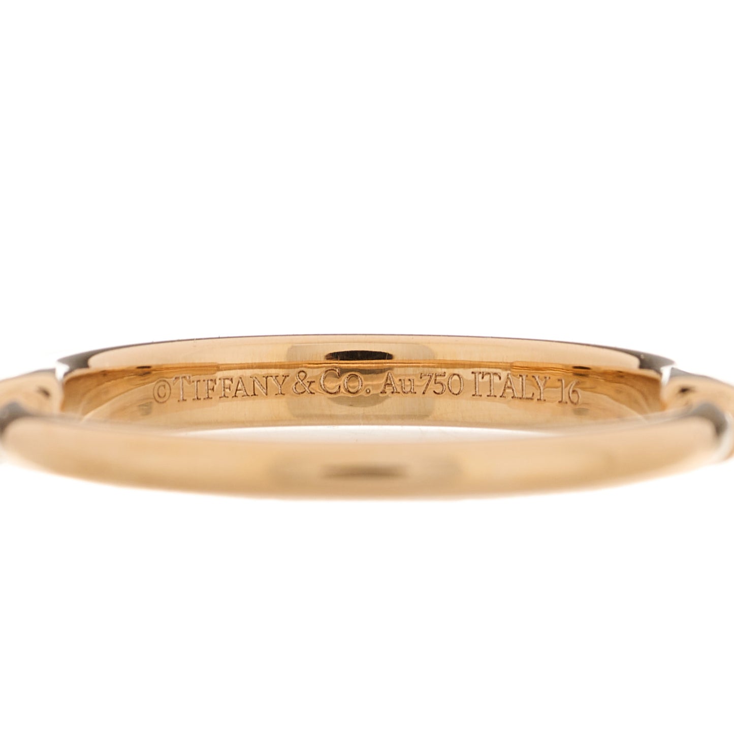 18K Rose Gold Lock Ring 63 10.5