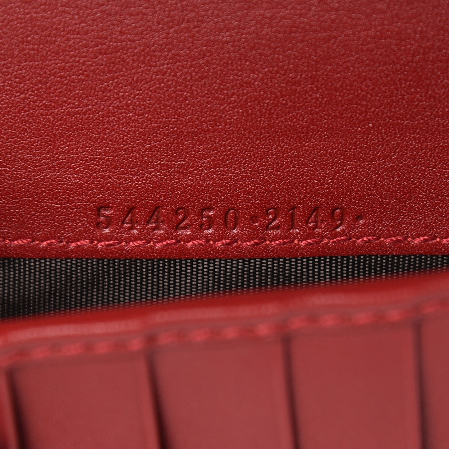 Microguccissima Zip Around Top Handle Travel Wallet Red