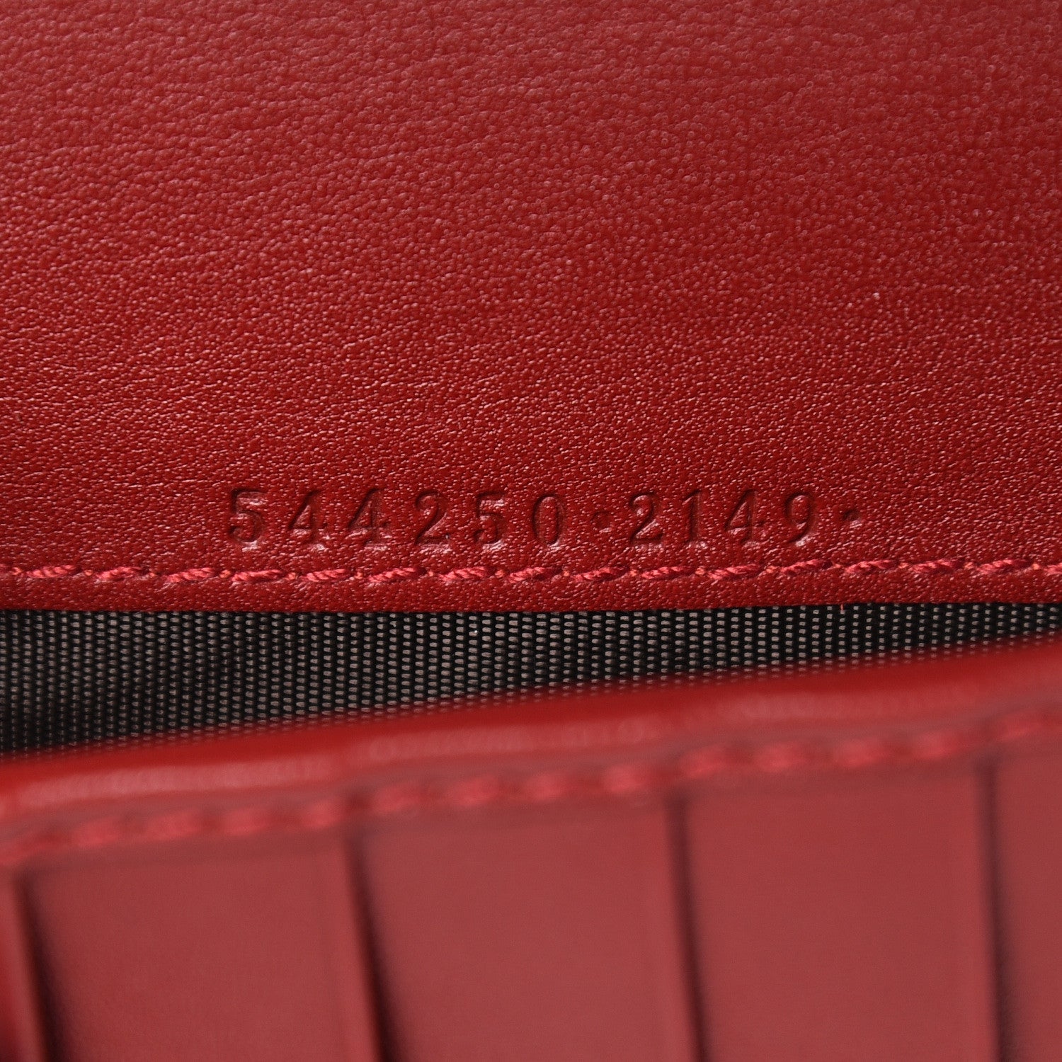 Gucci Microguccissima Zip Around Top Handle Travel Wallet Red 7 of 9