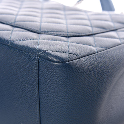 Chanel Caviar Quilted Grand Shopping Tote GST Dark Blue 10 of 13