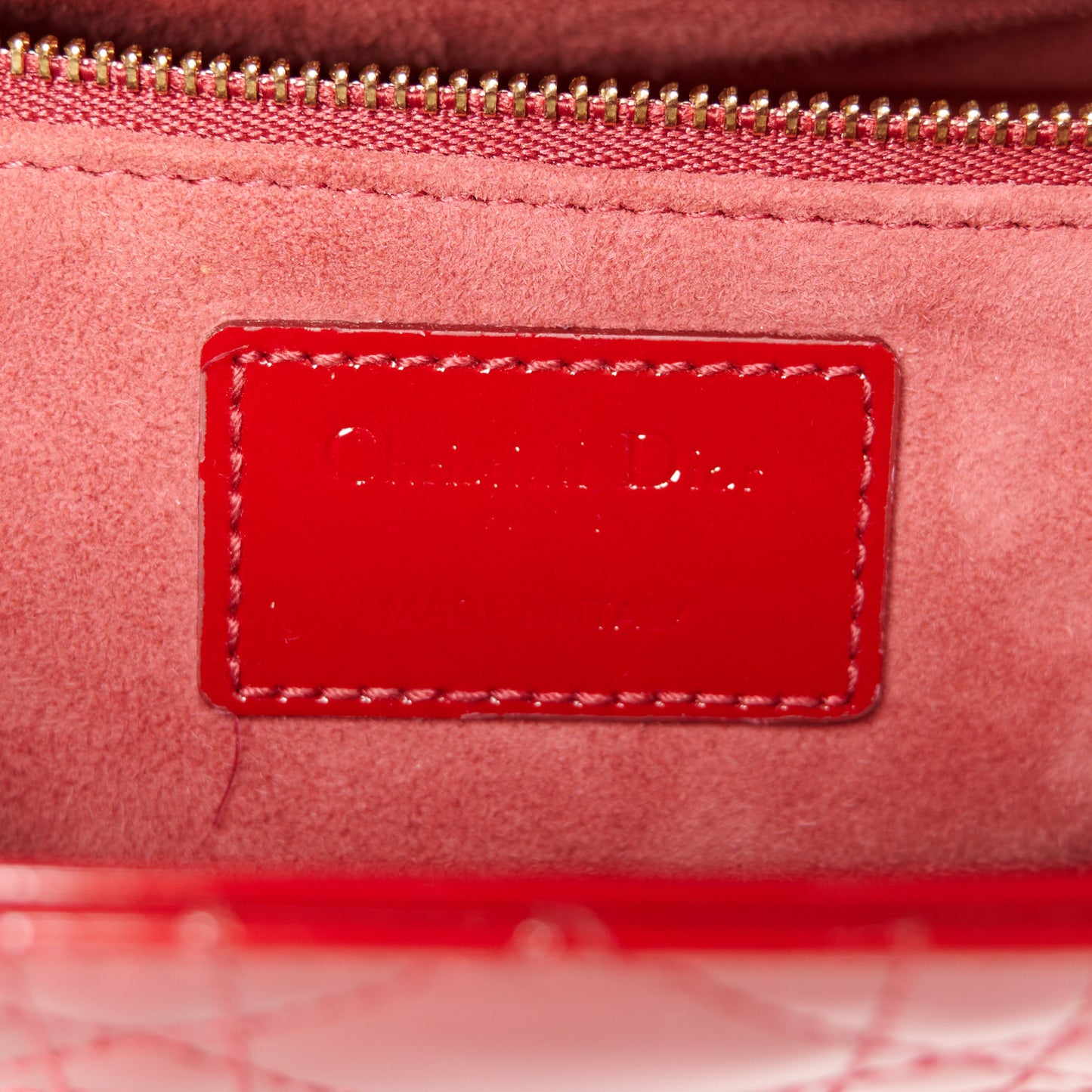 Patent Cannage Medium Lady Dior Burgundy Red