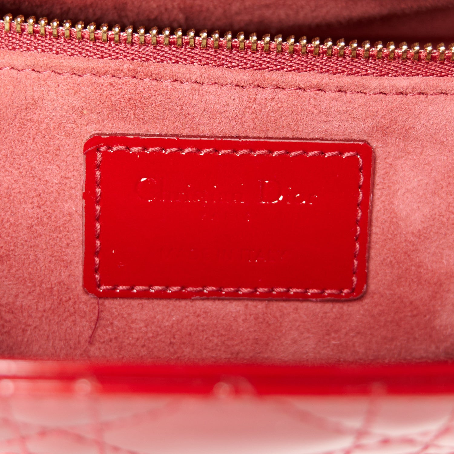Christian Dior Patent Cannage Medium Lady Dior Burgundy Red 6 of 10