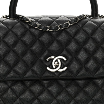 Chanel Caviar Quilted Medium Coco Handle Flap Black 10 of 10