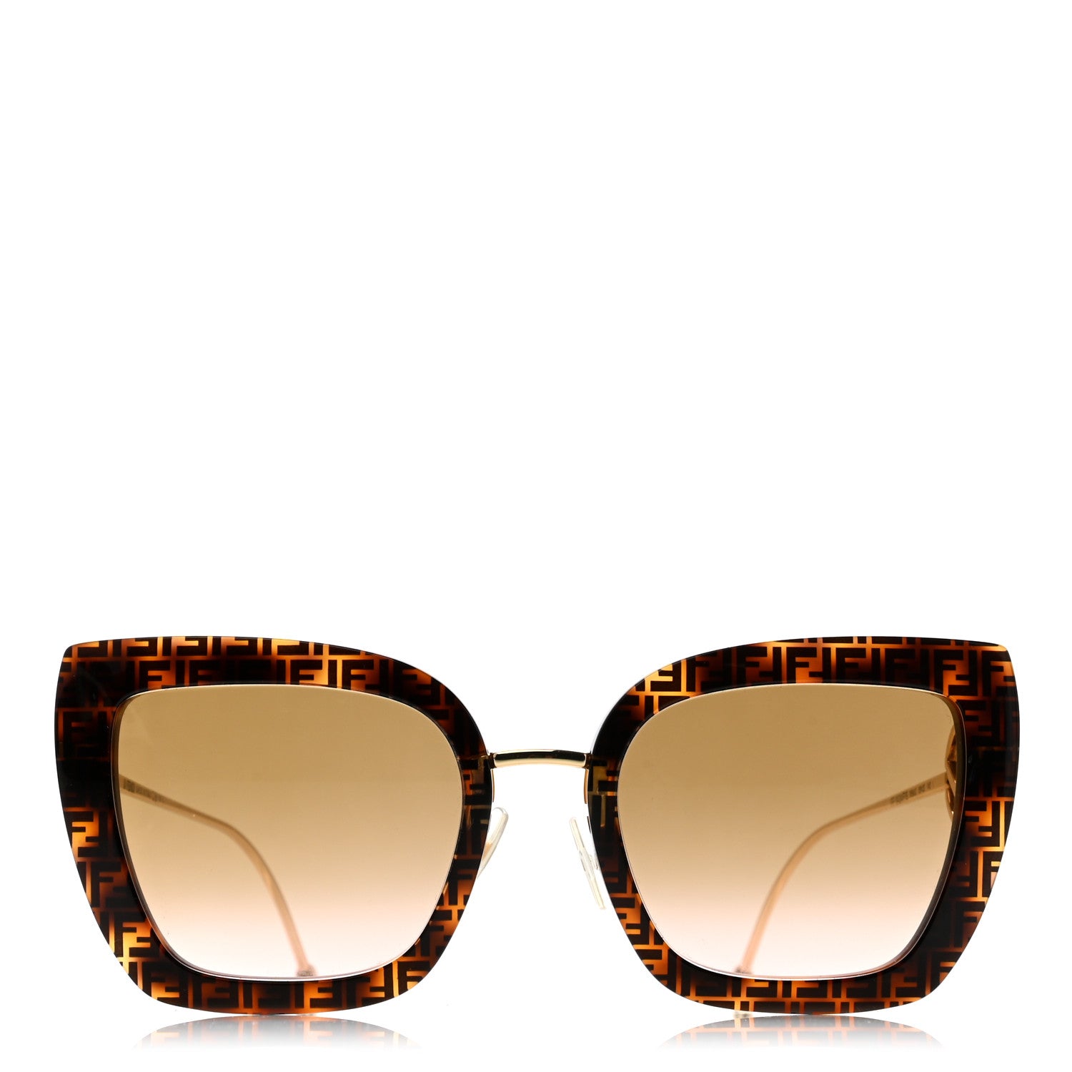 Fendi Acetate Metal F is Fendi FF Square Cat Eye Sunglasses FF 0424/F/S Havana 2 of 6