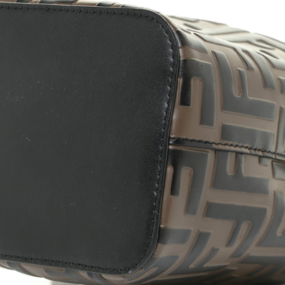 Fendi Vitello Liberty F is Fendi Bi-Color FF 1974 Embossed Mini Mon Tresor Bucket Bag Maya Black 8 of 13