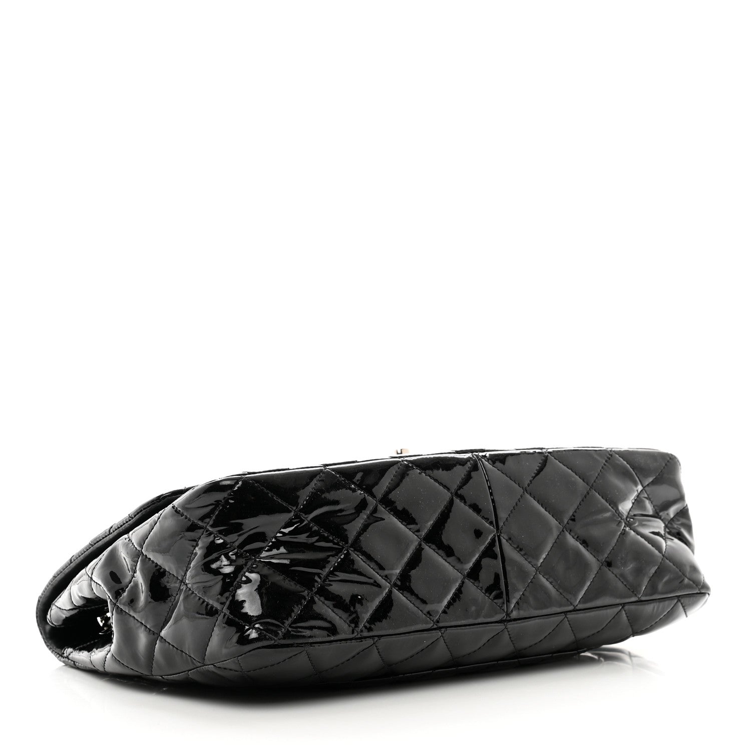 Chanel Patent Quilted Jumbo Single Flap Black 4 of 13